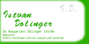 istvan dolinger business card